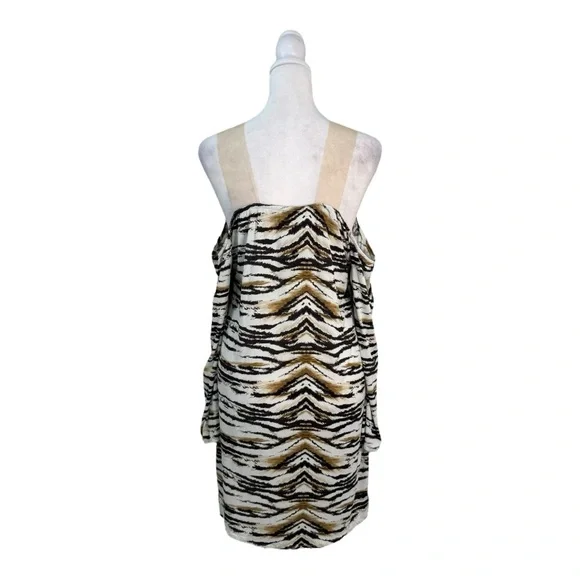 Despi Ibiza Dress NWT Size 8 Animal Print Off Shoulder Mini Resort Vacation - Picture 9 of 11